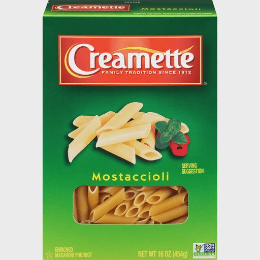 Creamette Mostaccioli Pasta 160z