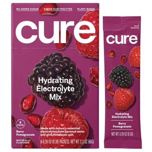 Cure Hydrating Electrolyte Drink Mix Berry Pomegranate .29oz/8pk