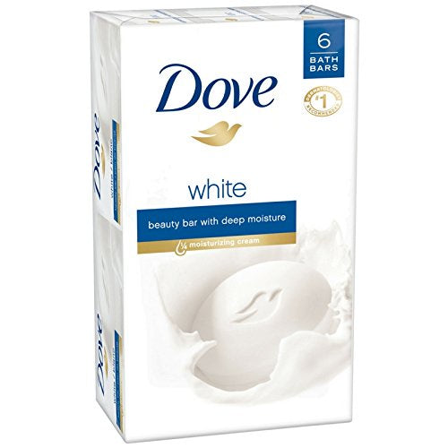 Dove Soap White Bath Bar 6pk