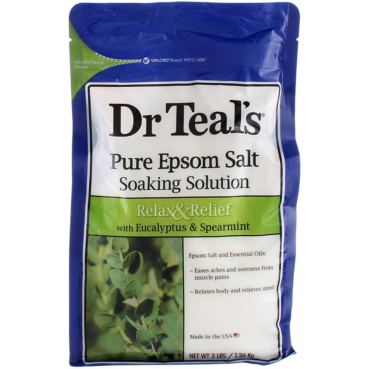 Dr Teal Epsom Salt w/ Eucalyptus & Spearmint 3lbs