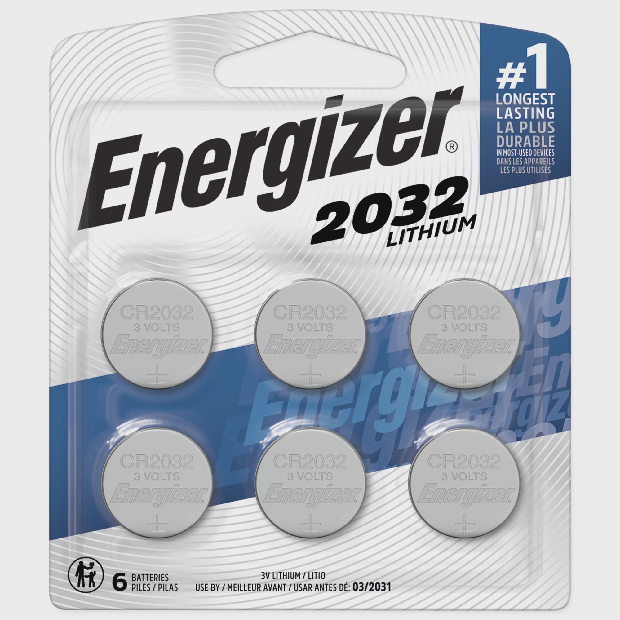 Energizer 2032 Lithium Coin Battery 6ct