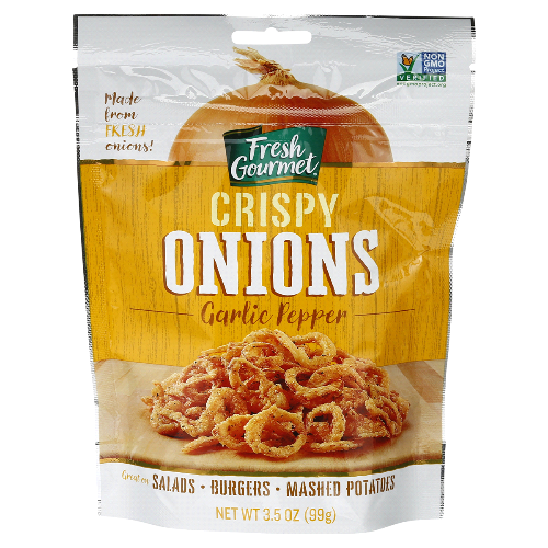 Fresh Gourmet Crispy Onions Garlic & Pepper 3.5oz
