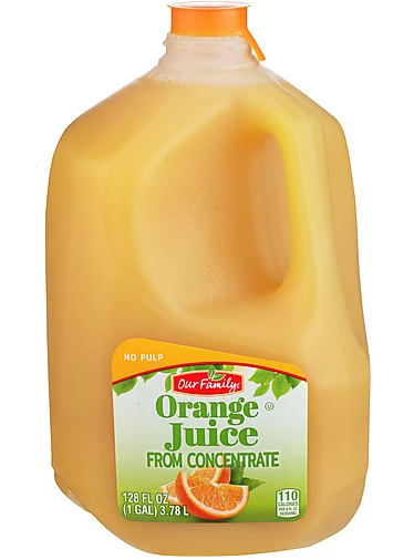 Our Family Orange Juice 1gal