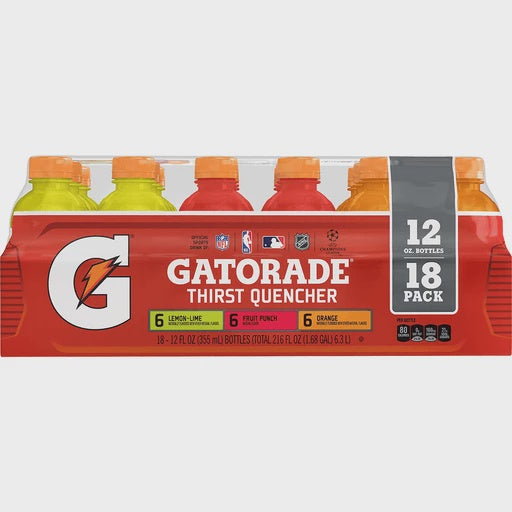 Gatorade 12oz Variety 18pk LemonLime/fruit Punch/Orange