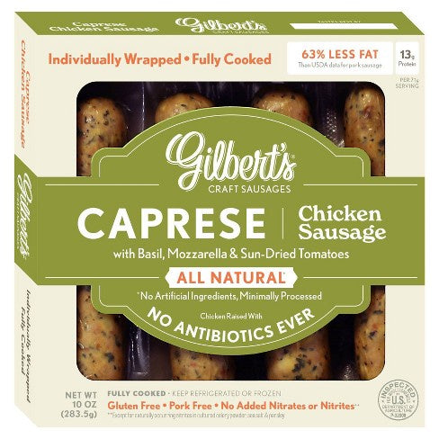 Gilbert's Sausa Caprese Chicken Sausage 10oz