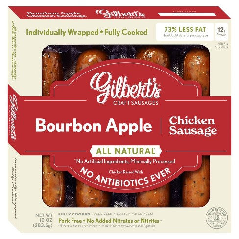 Gilberts Bourbon Apple Chicken Sausage 10oz