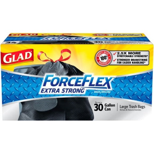 Glad Force Flex Plus 30 Gallon Trash Bags 25ct