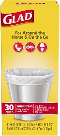 Glad Garbage Bags Small - 30 count