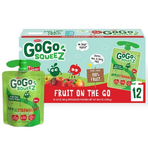 GoGo Squeeze Apple Strawberry 12ct