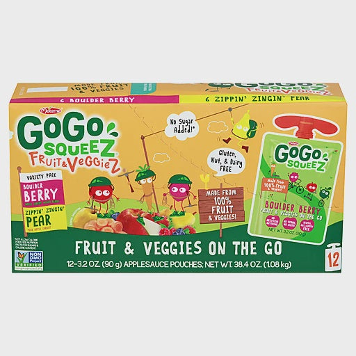GoGo Squeeze Fruit on the Go Fruit/Veggiez Variety Pack 12ct