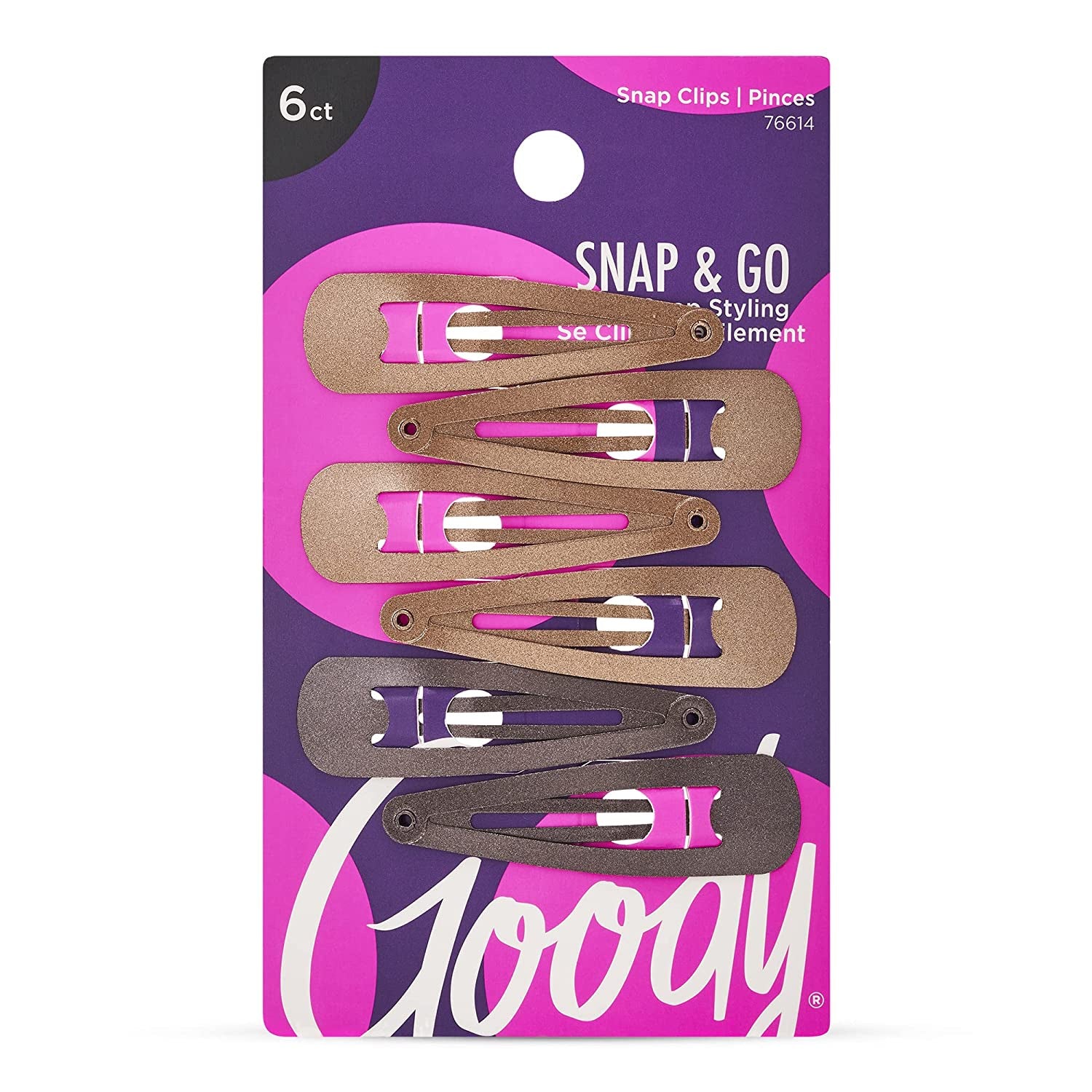 Goody Snap Hair Clip 6ct