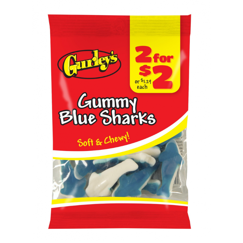 Gurley's Gummy Sharks Candy 2.5oz