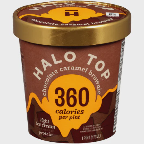 Halo Top Chocolate Caramel Brownie Ice Cream 1pt