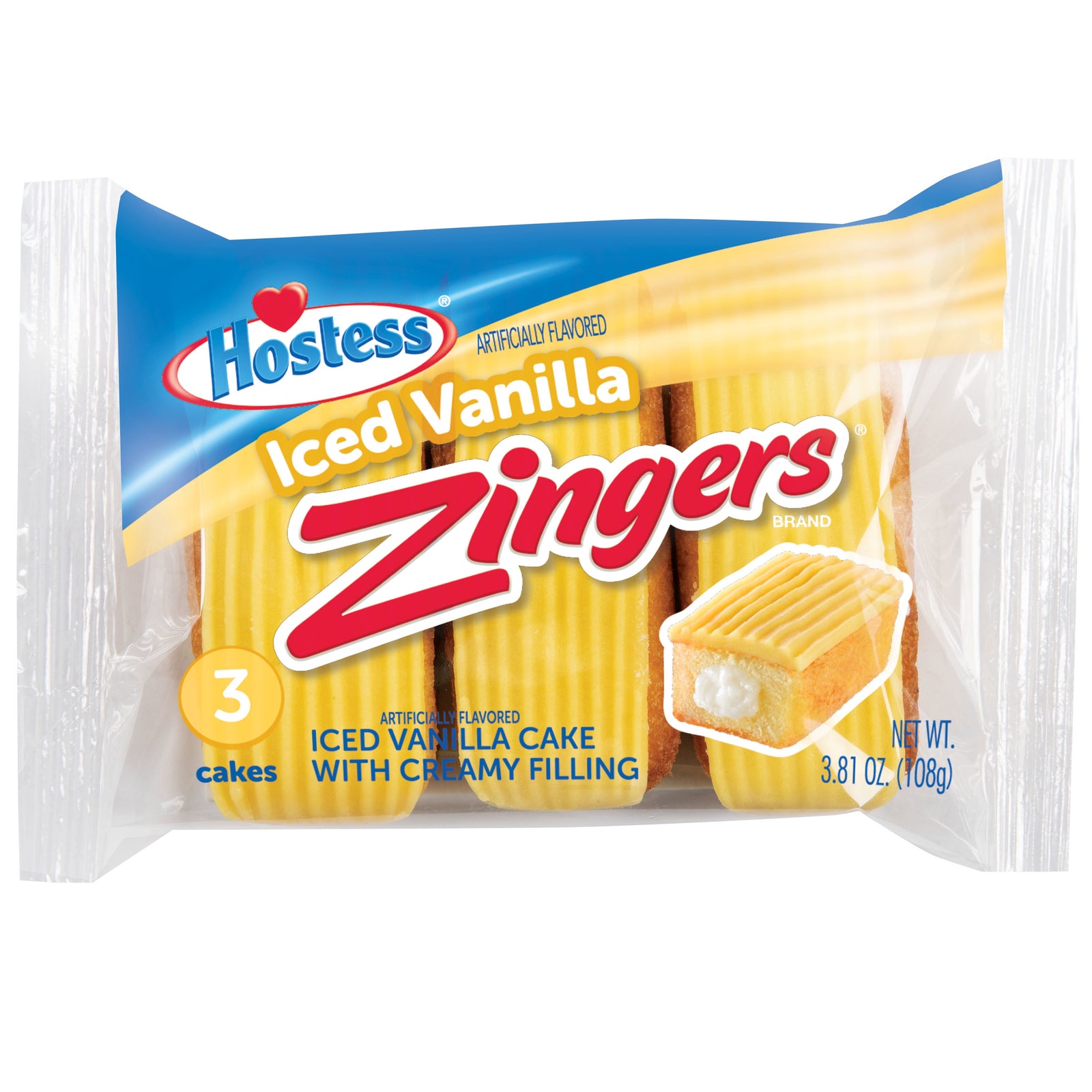 Hostess Iced Vanilla Zingers 3pk