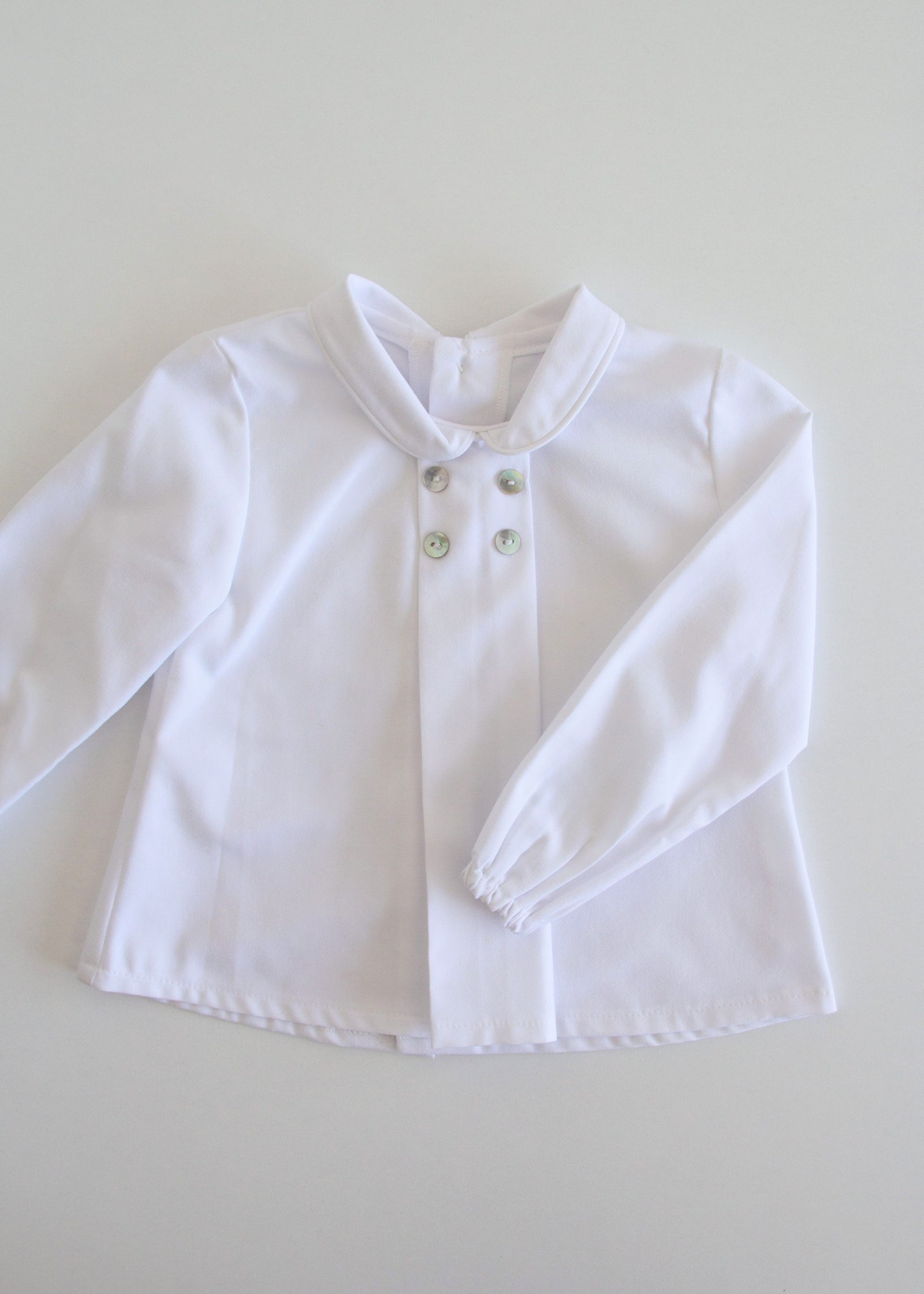 White Button Peter Pan Shirt
