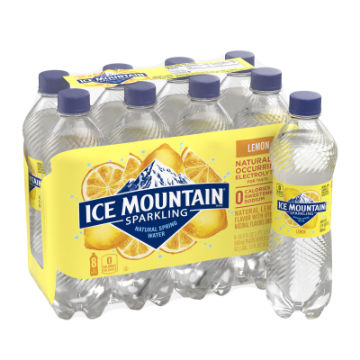 Ice Mountain Sparkling Water Lemon 16.9oz/8pk