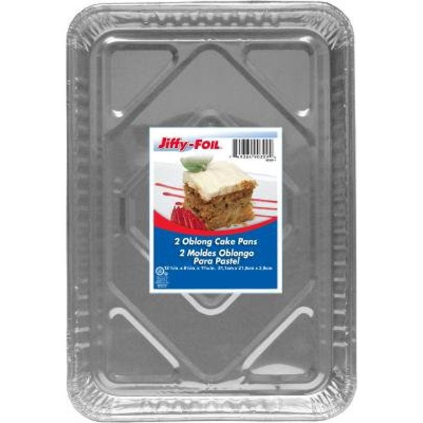 Jiffy Foil Oblong Cake Foil Pan 2ct