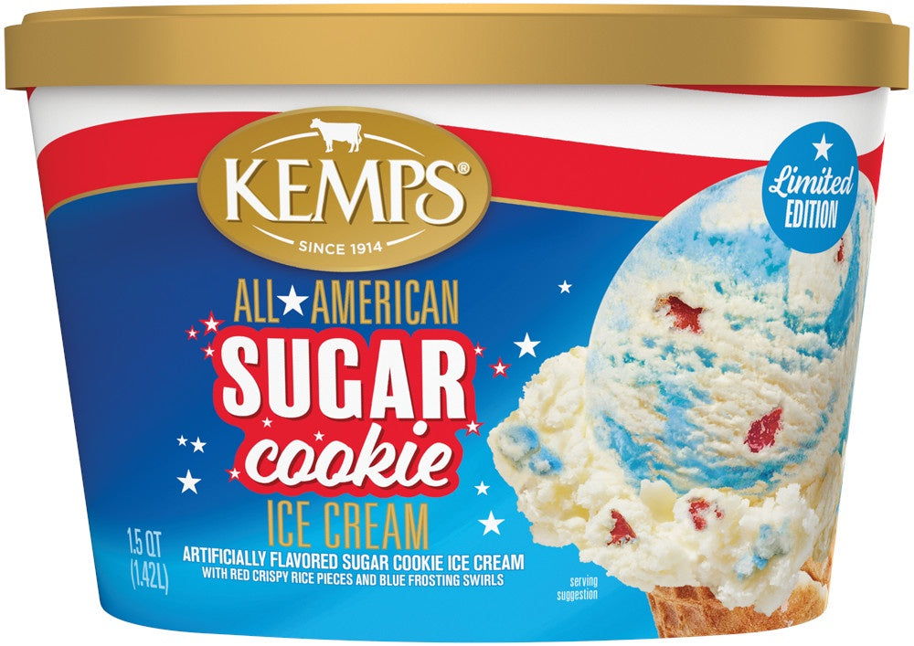 Kemps All American Sugar Cookie Ice Cream 48oz