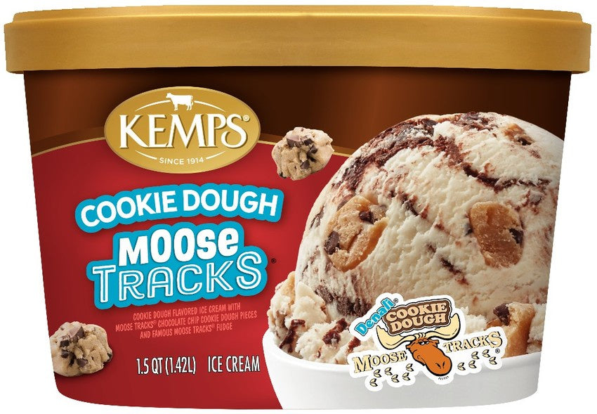 Kemps Cookie Dough Moose Tracks 1.5qt