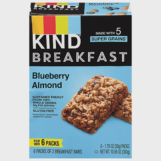 Kind Breakfast Blueberry Almond Bar 10.56oz