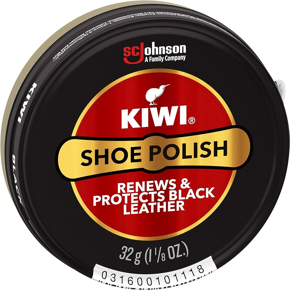 Kiwi Shoe Polish Tin Black  32g.