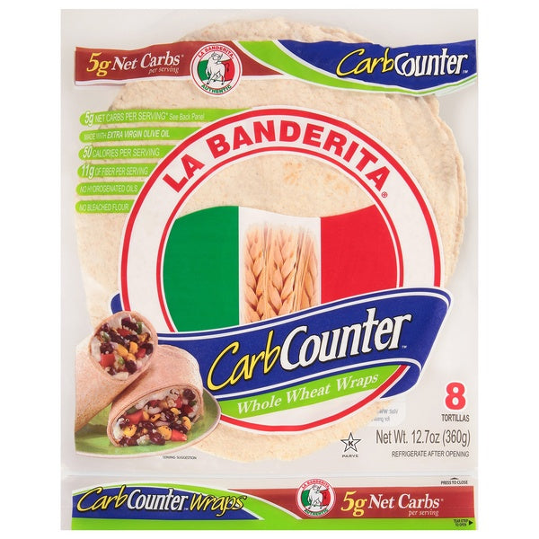 La Banderita Whole Wheat Tortilla Low Carb 8ct