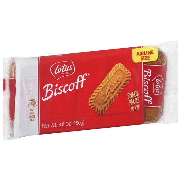 Lotus Biscoff Cookie Snack Packs Airline Size 8.8oz