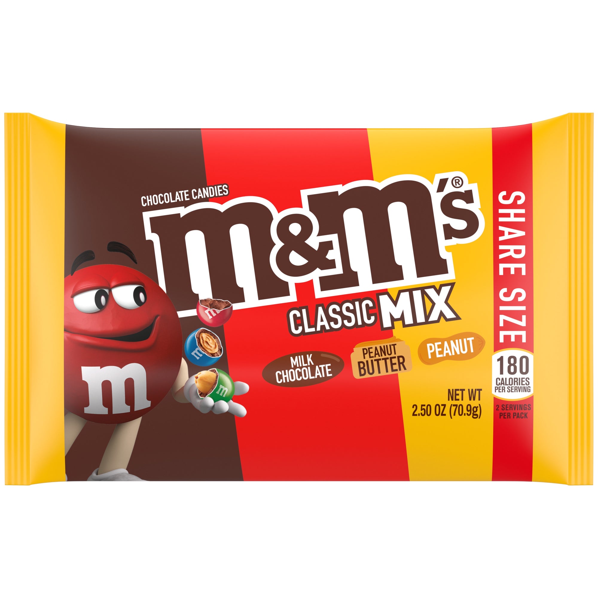 M&M Classic Mix Candy Share Size 2.5oz