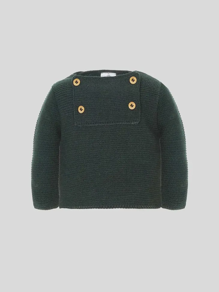 Blue Knit Sweater with Buttons 36m