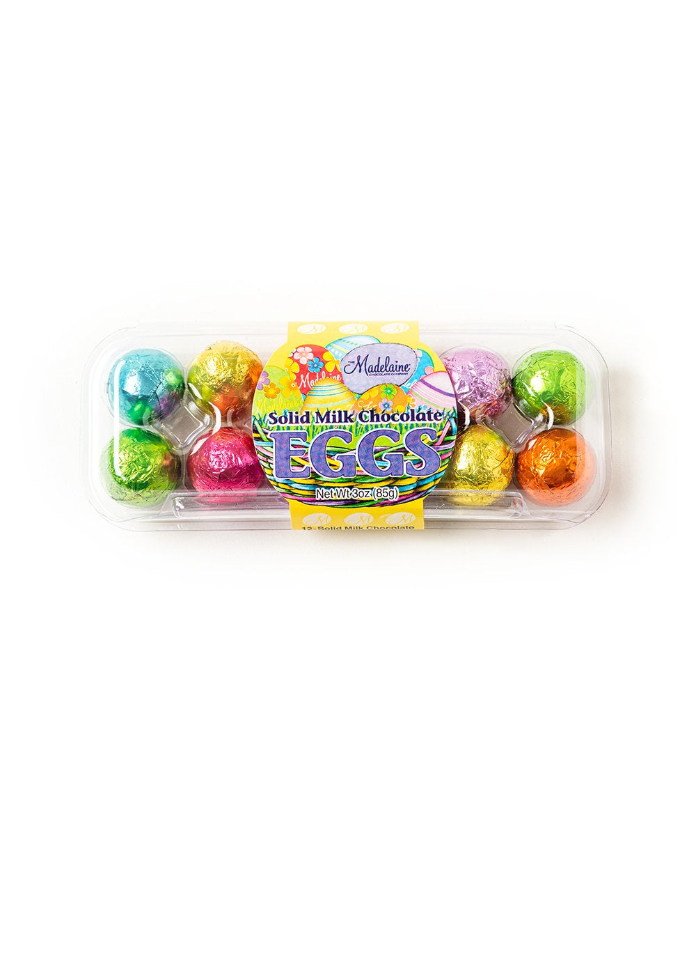 Madalaine Solid Milk Chocolate Eggs Crate 2.75oz