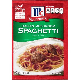McCormick Italian Mushroom Spaghetti Sauce Mix Packet 1.3oz