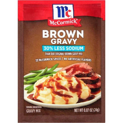 Mccormick Low Sodium Brown Gravy Mix .87oz