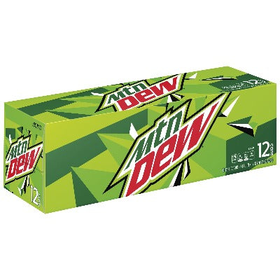 Mountain Dew 12 pack cans.