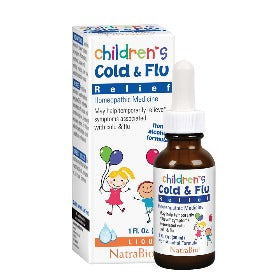 NatraBio Childrens Cold & Flu Liquid 1oz