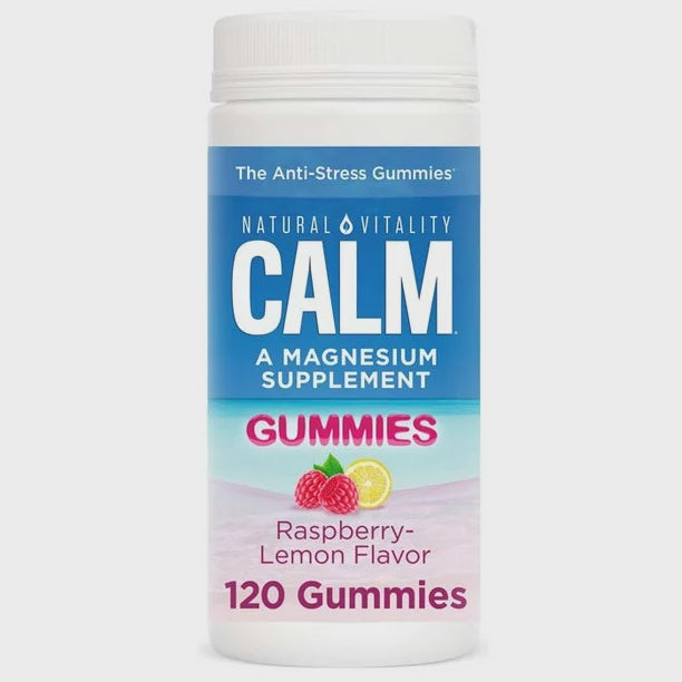 Natural Vitality Calm Rasberry-Lemon Magnesium Gummies 120ct