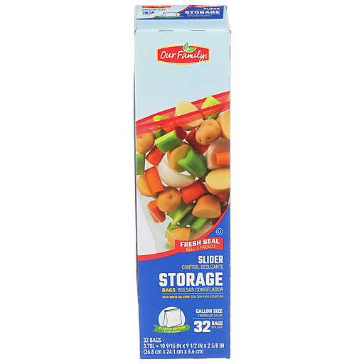 Our Family Storage Bags Gallon Size 32ct