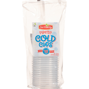 Our Family Plastic Cold Cups 16oz 50ct