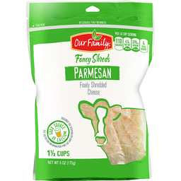 Our Family Cheese Shredded Parmesan Fancy Cut 6oz