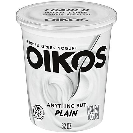 Dannon Oikos Non-Fat Greek Plain Yogurt 32oz