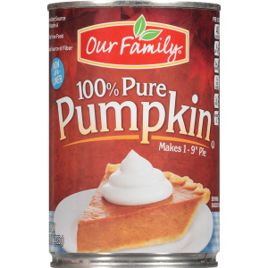 Our Family 100% Pure Pumpkin 15oz