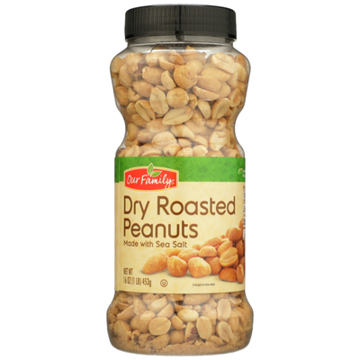 Our Family Dry Roasted Peanuts 16oz