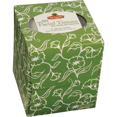 Our Family Facial Tissue  Cube 85ct