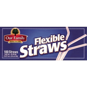 Our Family Flex Straws 100ct