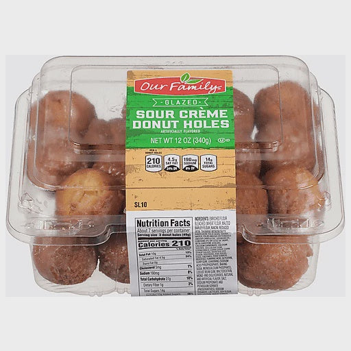 Our Family Glazed Sour Cream Donut Holes 12oz