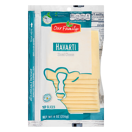 Our Family Cheese Sliced Havarti  8oz
