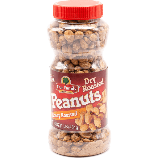 Our Family Honey Dry Roasted Peanuts 16oz