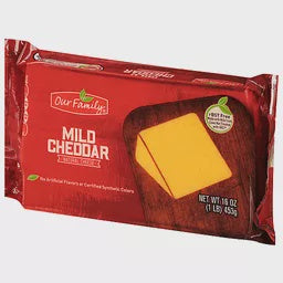 Our Family CHeese Block Mild Cheddar  16oz