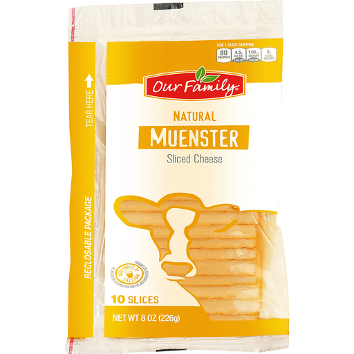 Our Family Cheese Sliced Muenster  8oz