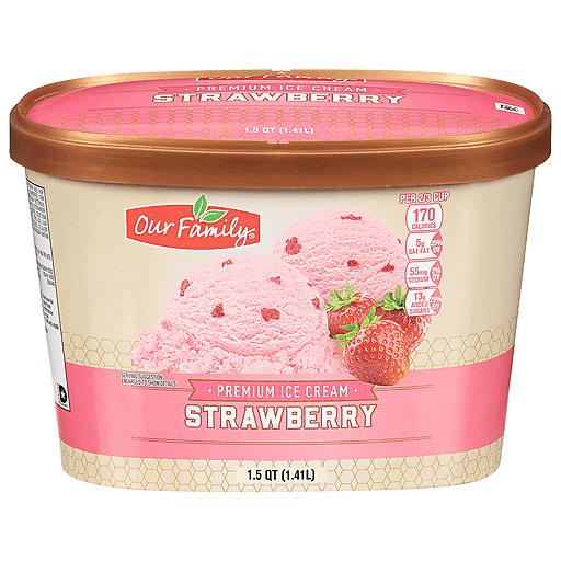 Our Family Strawberry Ice Cream 1.5qt