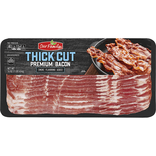 Our Family Thick Cut Sliced Bacon 16oz